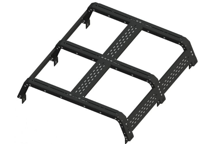 Chassis Unlimited Overland Bed Rack System Universal 18" Thorax CUB970006 fits a 58" length six foot plus truck bed perfectly