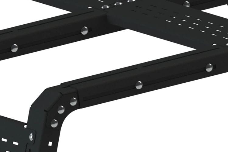 Chassis Unlimited Overland Bed Rack System Universal 18" Thorax CUB970006 fits a 58" length six foot plus truck bed perfectly