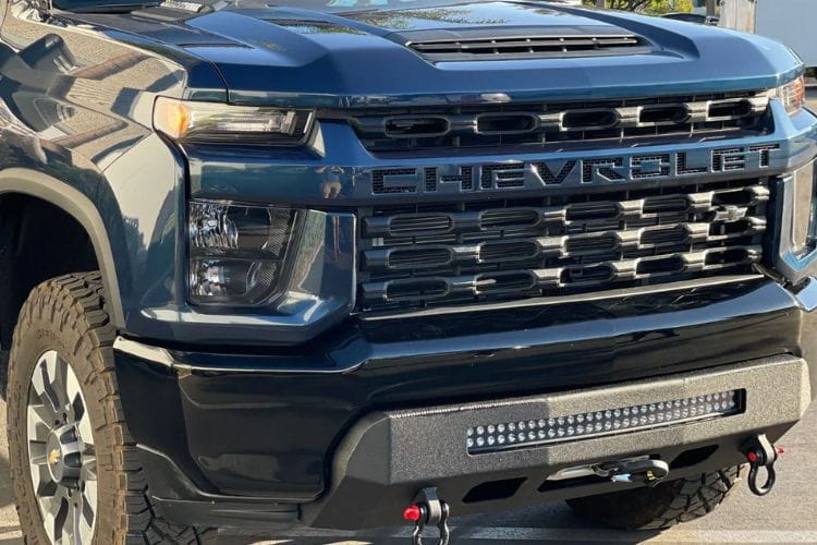 Chassis Unlimited ProLite Series Front Bumper Texture Black CUB990555 safely upgrades a 2020-2023 Chevy Silverado 2500/3500 truck