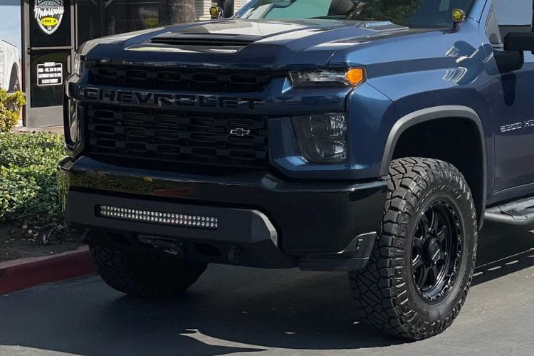 Chassis Unlimited ProLite Series Front Bumper Texture Black CUB990555 safely upgrades a 2020-2023 Chevy Silverado 2500/3500 truck