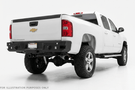 Rugged truck back bumper guard CUB910542 by Chassis Unlimited Octane with sensor cutouts for 2011–2014 Silverado 2500/3500