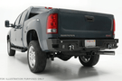 Textured black Chassis Unlimited bumper CUB910542 Octane rear bumper with sensor cutouts for 2011–2014 GMC Sierra 2500/3500