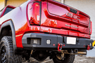 Heavy-duty Chassis Unlimited Attitude rear aftermarket bumpers CUB990572RAW, raw steel, fits 2020–2025 GMC Sierra