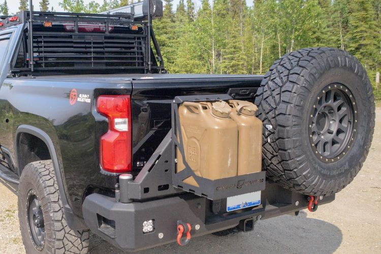 Dual Swing-Out Tire Carrier Chassis Unlimited CUB960571 Octane rear bumper for 2020-2025 Chevy Silverado 2500/3500, rugged design