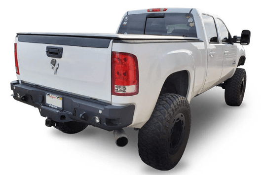 Heavy-duty Chassis Unlimited Octane bumper CUB910302 for 2015–2019 Chevy Silverado 2500/3500, black finish with sensor ports