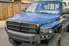 Chassis Unlimited steel front bumper CUB900051RAW unpainted bare metal armor upgrades a 1994-2002 Dodge Ram 1500 truck model 