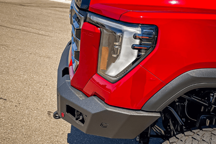 Truck bumpers for sale Chassis Unlimited Octane CUB940691 textured black steel front bumper for 2024+ GMC Sierra 2500/3500