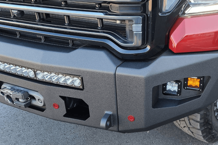 Steel Front Bumper CUB980571RAW Chassis Unlimited Attitude raw heavy-duty front for 2020-2023 Sierra 2500/3500 off-road ready
