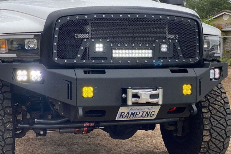 Chassis Unlimited Octane steel front bumper CUB940131RAW in raw steel for 2003–2009 Ram 2500/3500