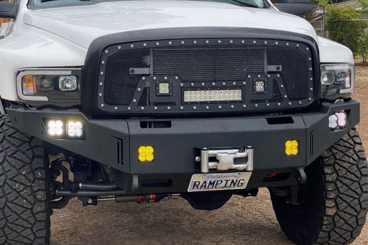 Chassis Unlimited Octane steel front bumper CUB940131RAW in raw steel for 2003–2009 Ram 2500/3500