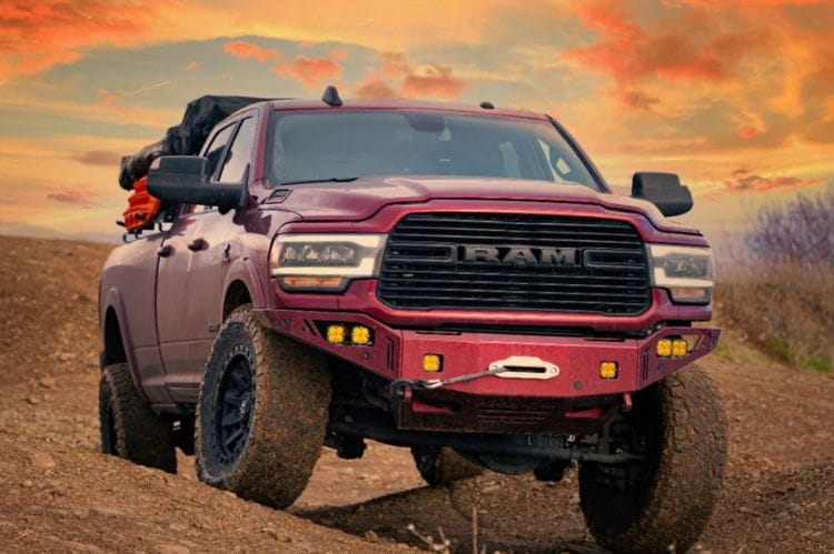 Chassis Unlimited Octane CUB940321RAW steel front bumper for 2019–2025 Ram 2500/3500 with raw steel finish