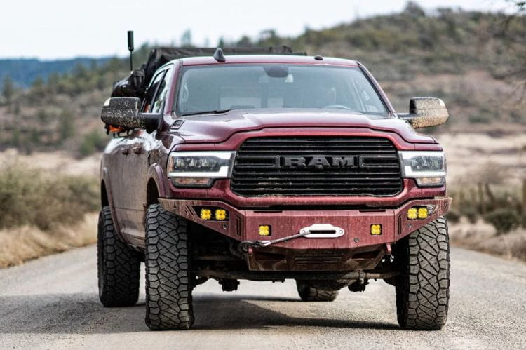 Chassis Unlimited Octane CUB940321RAW steel front bumper for 2019–2025 Ram 2500/3500 with raw steel finish