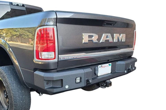 Chassis Unlimited Attitude steel rear bumper CUB990011 for 2010–2018 Ram 2500/3500 in textured black finish