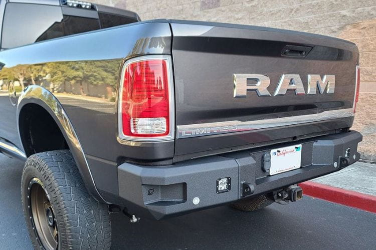 Chassis Unlimited Attitude steel rear bumper CUB990011 for 2010–2018 Ram 2500/3500 in textured black finish