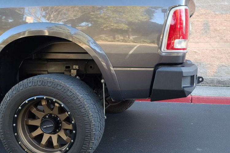 Chassis Unlimited Attitude steel rear bumper CUB990011 for 2010–2018 Ram 2500/3500 in textured black finish