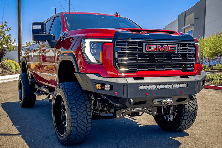 Steel truck bumper Chassis Unlimited Octane CUB940692RAW raw front bumper with sensor cutouts for 2024+ GMC Sierra 2500/3500