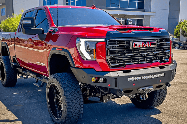 Steel truck bumper Chassis Unlimited Octane CUB940692RAW raw front bumper with sensor cutouts for 2024+ GMC Sierra 2500/3500