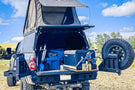 Swing out tire carrier CUB960251RAW by Chassis Unlimited features a raw steel octane rear bumper for 1999-2007 GMC Sierra 1500