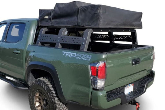 Chassis Unlimited Thorax Overland Bed Rack System CUB970025 twelve inch heavy steel frames organize short truck bed gear