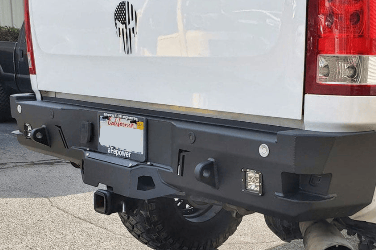 Rugged Chassis Unlimited Octane Chevy rear bumper for Silverado 2500/3500 2007-2010, textured black steel, sensor ready CUB910312