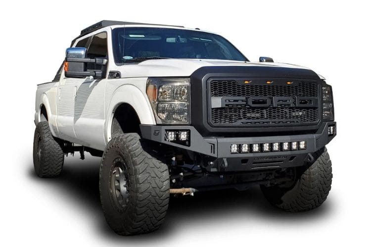 Chassis Unlimited Octane CUB900111RAW custom truck front bumper with light bar mounts for 2011-2016 Ford F250/F350 Super Duty