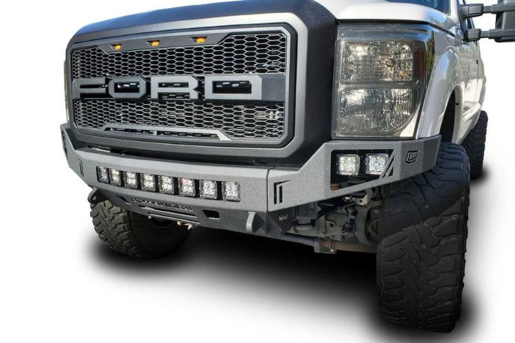 Chassis Unlimited Octane CUB900111RAW custom truck front bumper with light bar mounts for 2011-2016 Ford F250/F350 Super Duty