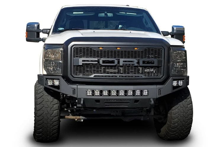 Chassis Unlimited Octane CUB900111RAW custom truck front bumper with light bar mounts for 2011-2016 Ford F250/F350 Super Duty