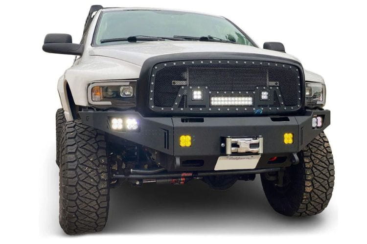 Chassis Unlimited Octane truck front bumper CUB940131 with black powder coat for 2003–2009 Ram 2500/3500