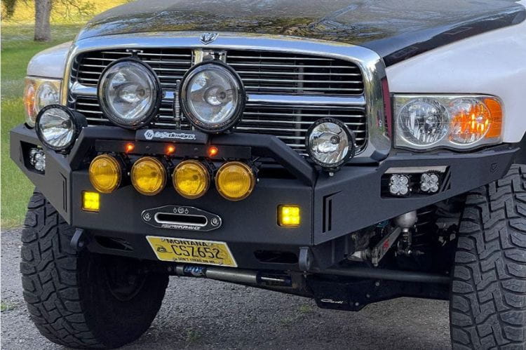 Chassis Unlimited Octane truck front bumper CUB940131 with black powder coat for 2003–2009 Ram 2500/3500