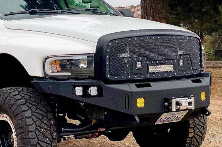 Chassis Unlimited Octane truck front bumper CUB940131 with black powder coat for 2003–2009 Ram 2500/3500