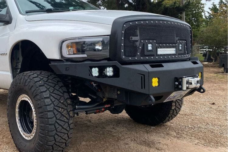 Chassis Unlimited Octane truck front bumper CUB940131 with black powder coat for 2003–2009 Ram 2500/3500
