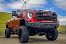 GMC Sierra front bumper replacement CUB500690 by Chassis Unlimited fits 2024+ 2500/3500 models with precision-cut steel durability