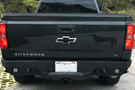 Rugged and stylish truck rear bumper CUB910301 by Chassis Unlimited for 2015–2019 Chevy Silverado 2500/3500, texture black powder coat