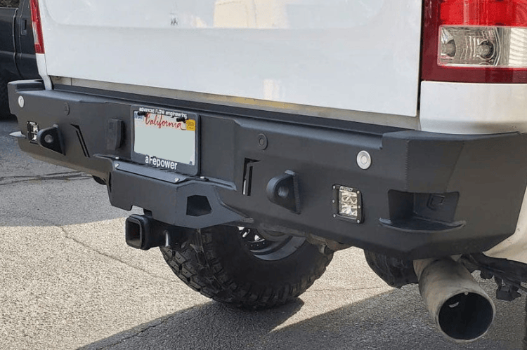 Heavy-duty Chevy Silverado rear bumper CUB910541RAW Octane raw guard by Chassis Unlimited, 2500/3500 fit