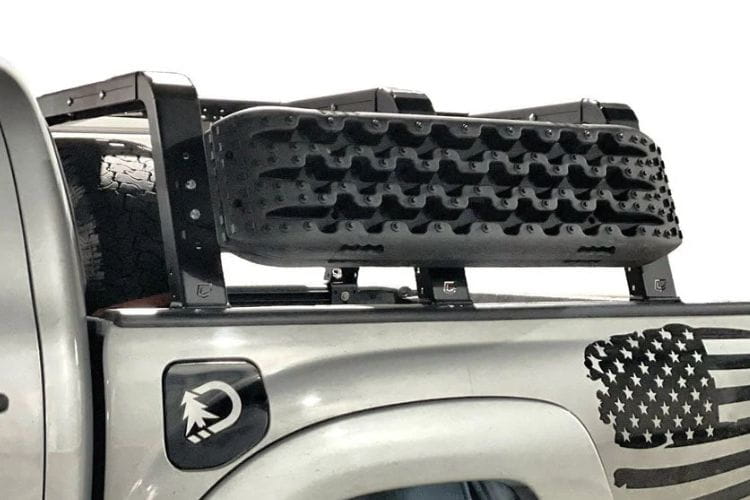 Chassis Unlimited Universal Overland Bed Rack 18" Thorax CUB970005 smoothly reinforces a 46" length short bed frame