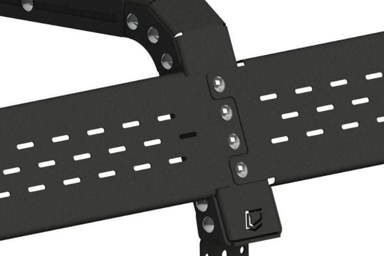 Chassis Unlimited Universal Overland Bed Rack 18" Thorax CUB970005 smoothly reinforces a 46" length short bed frame