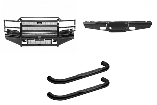 2004 Ford F250 Super Duty with Ranch Hand front and rear bumpers and Westin side steps installed