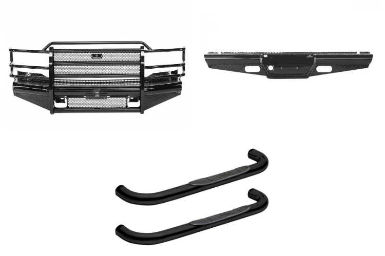 2004 Ford F250 Super Duty with Ranch Hand front and rear bumpers and Westin side steps installed