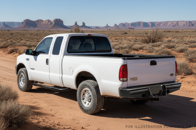 2004 Ford F250 Super Duty with Ranch Hand front and rear bumpers and Westin side steps installed