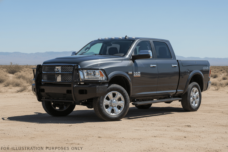 Rugged 2018 Dodge Ram 2500 featuring Ranch Hand steel bumpers and AMP Research power steps for full protection