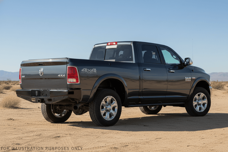 Rugged 2018 Dodge Ram 2500 featuring Ranch Hand steel bumpers and AMP Research power steps for full protection