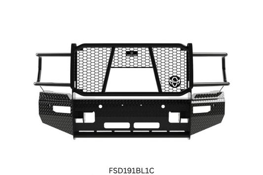 2024 Dodge Ram 2500 Complete Protection Kit with rugged Ranch Hand bumpers and sleek AMP Research power steps