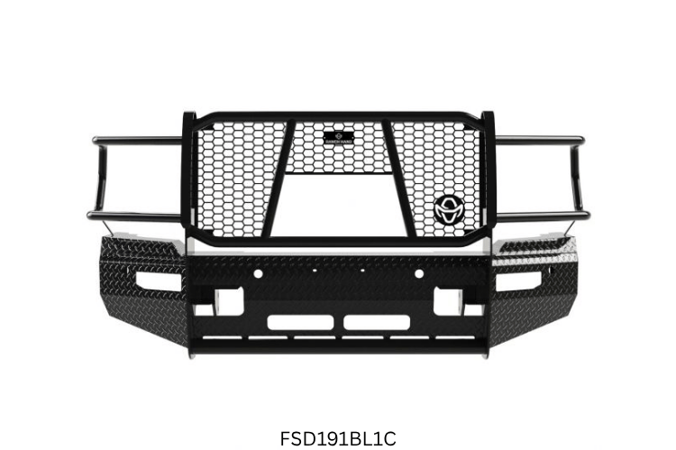 2024 Dodge Ram 2500 Complete Protection Kit with rugged Ranch Hand bumpers and sleek AMP Research power steps