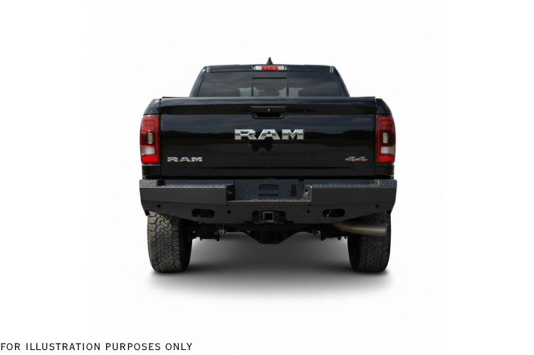 2024 Dodge Ram 2500 Complete Protection Kit with rugged Ranch Hand bumpers and sleek AMP Research power steps