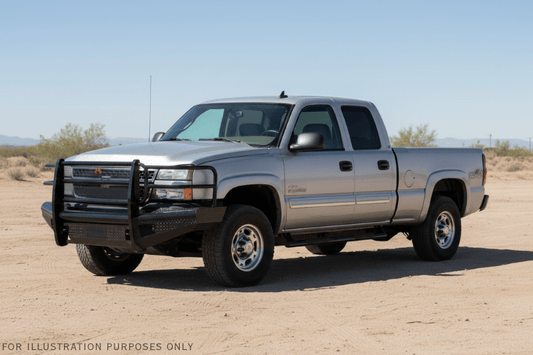 2007 Chevy Silverado 2500 Complete Protection Kit featuring rugged Fab Fours bumpers and stylish Westin Automotive steps