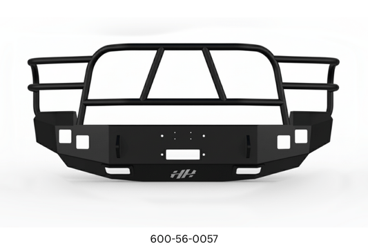 2007 Chevy Silverado 2500HD Complete Protection Kit with Hammerhead bumpers and AMP Research steps for a powerful upgrade