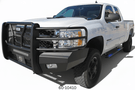 Fully equipped 2014 Chevy Silverado 2500HD Complete Protection Kit showcasing Steelcraft protection and AMP Research power steps