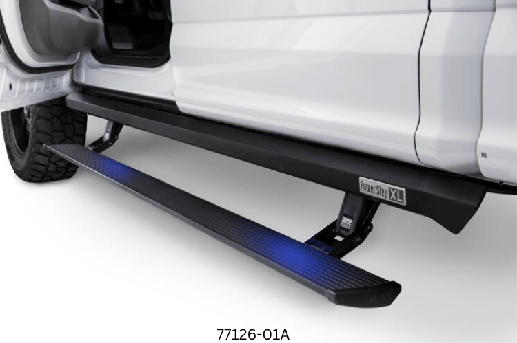 Fully equipped 2014 Chevy Silverado 2500HD Complete Protection Kit showcasing Steelcraft protection and AMP Research power steps