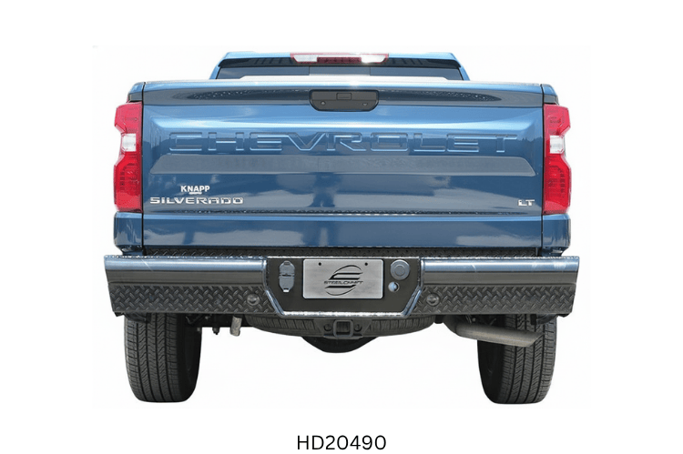 2025 Chevy Silverado 2500HD Complete Protection Kit with rugged Steelcraft bumpers and sleek AMP Research power steps
