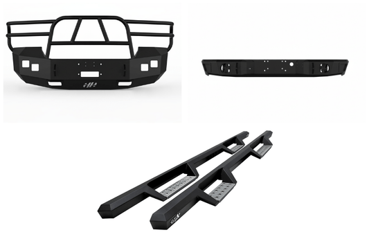 2007 GMC Sierra 2500HD Complete Protection Kit with tough Hammerhead bumpers and stylish Westin Automotive steps